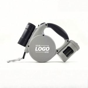 Correa Retráctil Multifuncional para Perros con Linterna LED y Dispensador de Bolsas para Desechos, Correa Automática de 16 pies para Pasear Mascotas al Aire Libre - Product Image 1