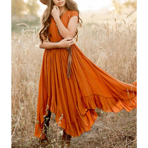 Ropa de verano de diseñador para niños y niñas, vestido personalizado de manga corta, venta al por mayor - Product Image 3