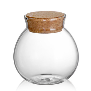 AIHPO22 Food Storage Glass Jar Square Transparent Glass Storage Jar Glass Jar