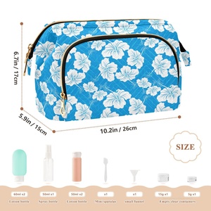 Customs Makeup Bag Quilted Cotton Cosmetic Zipper <b>Make</b> <b>up</b> Bag <b>Pouch</b> Customized Fashion Travel Bag - Product Image 4