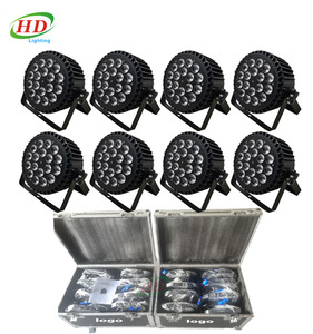 Faro LED Par Piatto in Alluminio 18x18W RGB+W/UV 4In1 per Illuminazione a Parete, Ideale per Matrimoni, Eventi, Feste, Spettacoli, DJ Booth, Discoteche e Club - Product Image 1