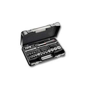 USAG - U06070306 ASSORTIMENT AVEC DOUILLES HEXAGONALES EN BOÎTIER ABS (49 PCS.) -ENSEMBLES DE CLIQUET ET DE DOUILLES EAN 8001150018619 1/2" - Product Image 1