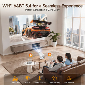 Projecteur intelligent 1080P avec mise au point automatique et évitement d'obstacles HY320 Pro Nouveau 400 ANSI Air Mouse WiFi 6 BT5.4 Home Cinema - Product Image 6