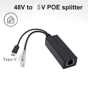 Gigabit 48V 5V 2.4A 10/100/1000Mbps Tipo-C POE Splitter Power Ethernet IEEE802.3Af/At Separador de Poe estándar Conmutadores de red - Product Image 2