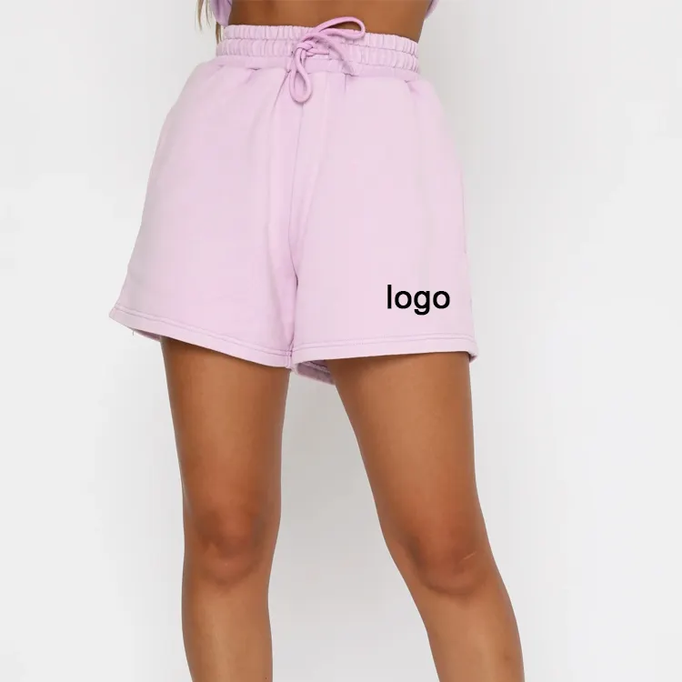 Wholesale Custom Sweat Shorts Cotton Shorts Gym Custom Logo Available Women's Summer Shorts