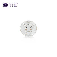 Boutons pression en métal de qualité supérieure, personnalisés, de forme ronde, avec surface en cristal bleu, pour veste