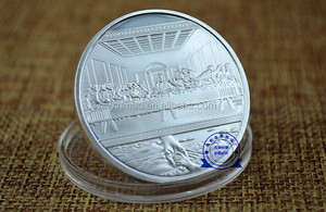 Moneta <span class=keywords><strong>Da</strong></span> Vinci Jesus Last Supper, moneta Art sfida placcata argento gesù - Product Image 4