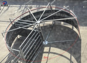 Kit de cour pour bétail galvanisé robuste, <span class=keywords><strong>portail</strong></span> tournant de 3 m de diamètre, panneau occultant, montage facile, système d'enclos pour bétail - Product Image 4