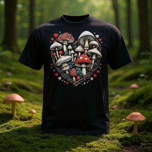 Camiseta con arte micológico colorido de Mushroom Love, unisex, talla para adultos S a 3Xl - Product Image 3