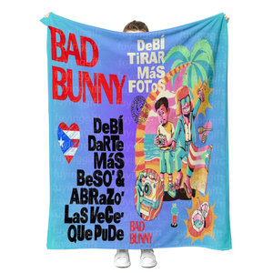 Nouvelle arrivée Album personnalisé <span class=keywords><strong>Bad</strong></span> Rabbit Boy Debi Tirar Mas Fotos DTMF couverture de fourrure couverture chaude pour canapé-lit canapé - Product Image 5