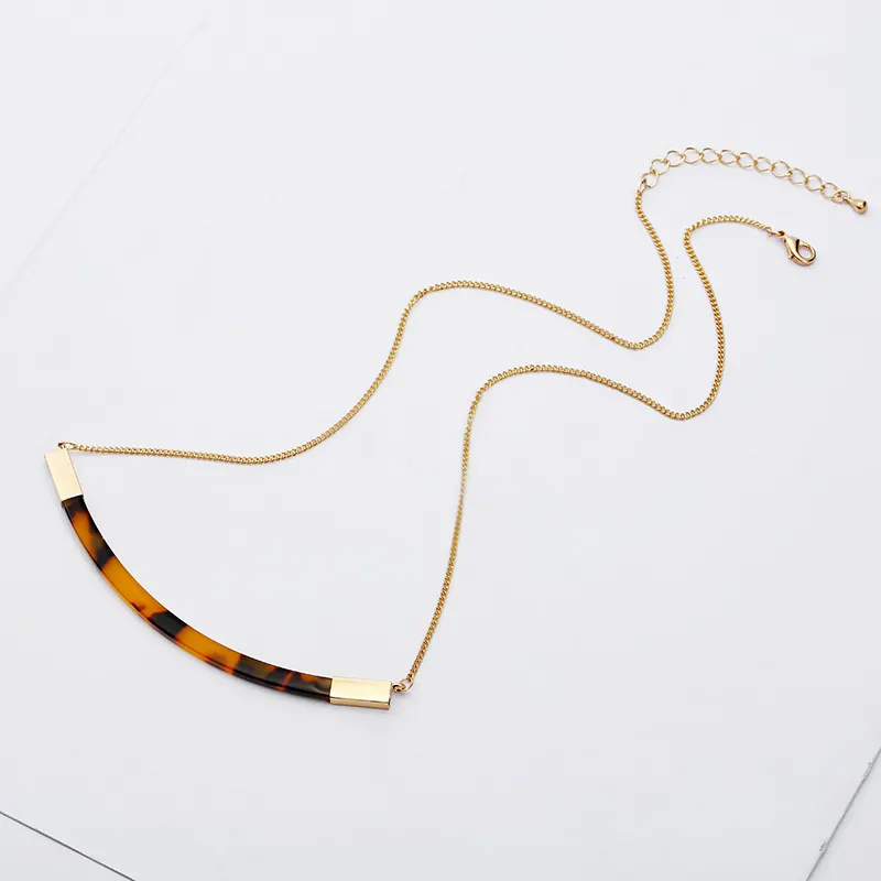Acrylic bib Necklace for women Tortoise collar necklace fashion jewelry