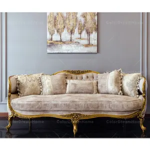 Ensemble de Salon <span class=keywords><strong>Louis</strong></span> <span class=keywords><strong>XV</strong></span> Mobilier Oriental Canapés de Luxe Complet - Product Image 1
