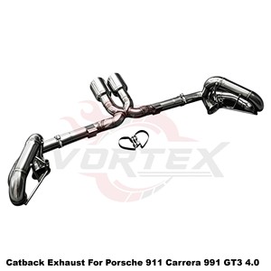 ระบบท่อไอเสียแบบวาล์วตรง Vortex SS304 สำหรับ Porsche 911 991 GT3 RS 4.0L ชุดแต่งเพิ่มสมรรถนะสำหรับการแข่งขันมอเตอร์สปอร์ต - Product Image 4