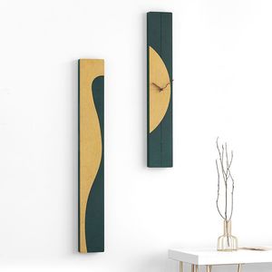 <b>Wall</b> <b>Clock</b> Rectangular Quartz <b>Silent</b> Battery Powered Living Room Modern Minimalist Design - Product Image 1