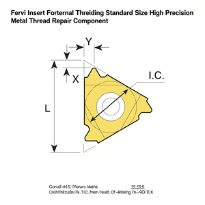 Inserto Fervi para Roscado Interno, Tamaño Estándar, Componente de Reparación de Roscas Metálicas de Alta Precisión - Product Image 2