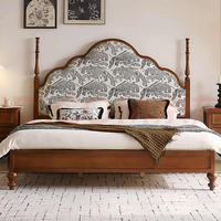 Lit de chambre double pour hôtel 5 étoiles, mobilier d'intérieur élégant et luxueux, ensemble de lit pour chambre d'hôtel moderne, mobilier contemporain