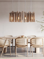 2023 lampe à suspension en bois de conception moderne de chine de Guangzhou, Art créatif pour la maison de Restaurant