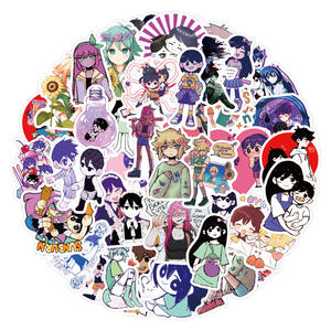 ZY3001C 60 pièces Nouveaux autocollants de <span class=keywords><strong>jeu</strong></span> <span class=keywords><strong>Omori</strong></span> Scrapbook Graffiti DIY Autocollants décoratifs pour tasse, guitare, ordinateur portable, bagages, vinyle, imperméables - Product Image 6