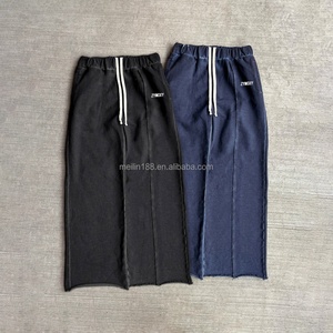 Pantalones Anchos de Cintura Alta Personalizados de Alta Calidad, Pantalones Deportivos Holgados 100% Algodón para Hombre, Pantalones Deportivos Lisos de Felpa Francesa para Hombre - Product Image 2