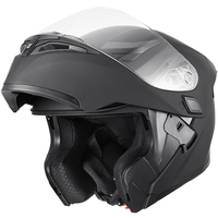 Casque de moto modulaire DOT léger en ABS à coque rabattable avec feu arrière LED