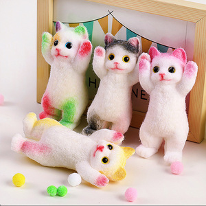 HAPU Juguetes Blandos con Forma de Gatos Adorables, Juguetes Sensoriales de TPR de Rebote Lento para Aliviar el Estrés, Juguetes de Peluche con Forma de Animales, Gran Venta - Product Image 6