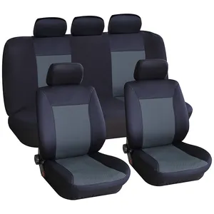 高品质9pcs汽车座椅套通用套装提花布和单网材料汽车座椅保护器供应商