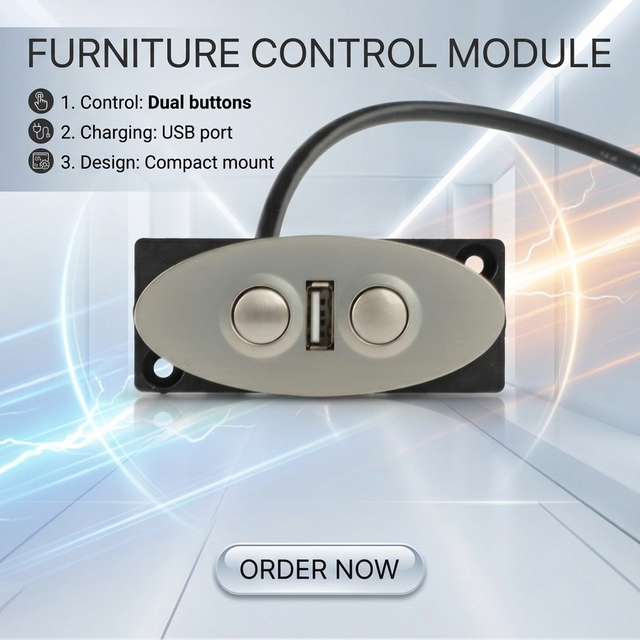 ALWSK-34 Two-Button Automatic Metal Oval USB Rechargeable Wired Hand Controller Remote Fixed Code for Home Automation 30V 2A