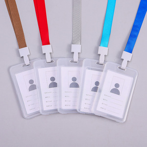 Tùy Chỉnh Hai Mặt Trong Suốt ID Thẻ & Tên Huy Hiệu Chủ Cứng Nhựa Dây Buộc Trường Hợp Cho Làm Việc Nhân Viên Màu Phụ Kiện - Product Image 4