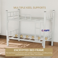 Cadre de lit métallique à emboîtement sécurisé, sommier plateforme en acier sans grincement avec finition noir mat pour usage domestique