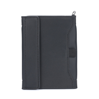 En stock, porte-documents en cuir de vachette noir de style coréen, porte-passeport et porte-carte d'identité pour les voyages