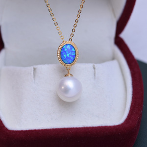 Zhuji Danshui 10-11mm White Round <b>Pearl</b> Pendant <b>Necklace</b> S925 <b>Silver</b> Circle with Strong Light and Fine Flaws Elegant Durable - Product Image 1
