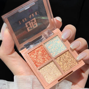 <span class=keywords><strong>Dikalu</strong></span> พาเลทอายแชโดว์แบบกันน้ำติดทนนาน4สีติดฉลากส่วนตัวบนเวทีแต่งหน้าประกายแวววาว - Product Image 4