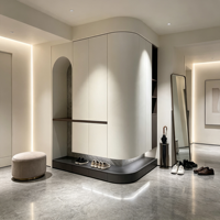 Meuble à chaussures élégant et moderne haut de gamme pour entrée d'appartement de luxe – Système d'organisation d'entrée par des fabricants de premier plan