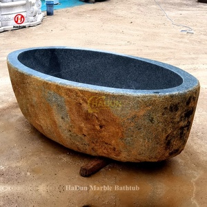 <span class=keywords><strong>Bañera</strong></span> Grande de Piedra Natural para Exteriores, Estilo <span class=keywords><strong>Roca</strong></span>, <span class=keywords><strong>Bañera</strong></span> de Piedra de Río para Personas Corpulentas, <span class=keywords><strong>Bañera</strong></span> de Granito Negro - Product Image 4
