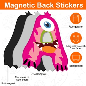 Aimants magnétiques pour réfrigérateur en forme de lettres d'animaux, lettres anglaises créatives, éducation précoce et éveil, jouets d'intelligence pour enfants - Product Image 5