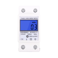 Medidor de Energía Electrónico Monofásico SUPOELE DDS662-B 0-80A con Pantalla Digital LCD Retroiluminada, Medidor de KWh y Vatios