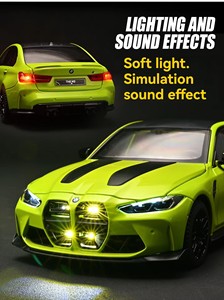 Modellino Auto in Metallo Pressofuso <span class=keywords><strong>1</strong></span>:<span class=keywords><strong>24</strong></span> BMW M3 Sportiva con Suoni e Luci, Funzione Pull-back, Porte Apribili, Regalo da Collezione, Giocattolo per Ragazzi - Product Image 5