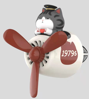Diffuseur de parfum de voiture désodorisants de voiture Cartoon Bear Pilot ventilateur de sortie d'air automobile décoration de parfum de voiture créative
