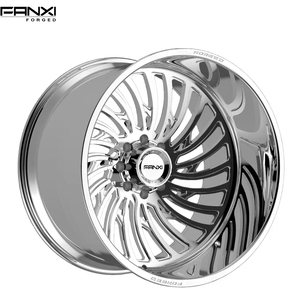 Rines FANXI de Aleación de Aluminio Forjado y Fresado en Negro Brillante de 6 Birlos, 22x12, Desplazamiento de -44 mm, 22x14, 24x12, 24x14, 24x16, 26x14 para Ford F250 - Product Image 3