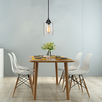Lámpara Colgante de Estilo Nórdico Retro Creativo de Hierro Forjado para Comedor, Dormitorio, Bar, Mesa, Lámparas de Vidrio para Sala de Estar