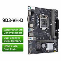 Motherboard 9D3-VH-D LGA1151 Mendukung CPU Intel Generasi ke-6, ke-7, ke-8, dan ke-9, Memori DDR3 Dual Channel, HDMI, VGA, Micro ATX, Motherboard PC