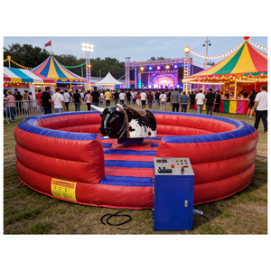Taureau mécanique gonflable rose <span class=keywords><strong>pour</strong></span> l'extérieur, jeu sportif de rodéo <span class=keywords><strong>pour</strong></span> cowboy/cowgirl, idéal <span class=keywords><strong>pour</strong></span> la <span class=keywords><strong>location</strong></span> événementielle - Product Image 3