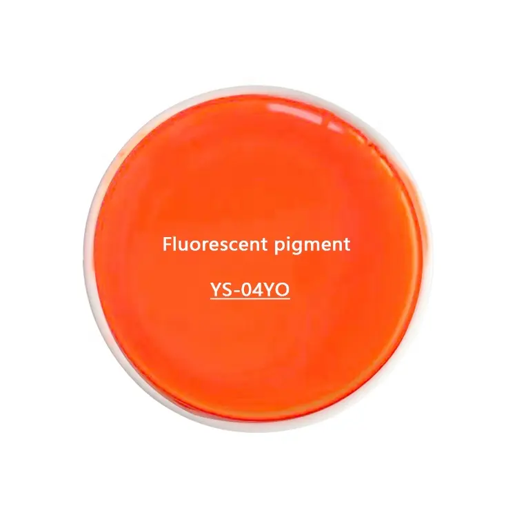 Fluoreszierendes Pigment YS-04YO thermoplastische uv-gehärtete Basis tinten gelbe orange Farbe Paste flüssig heißer Verkauf