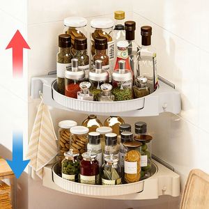 360 Rotating Spinning <b>Corner</b> Shelf Storage Lazy Susan <b>Corner</b> Shower Caddy <b>Bathroom</b> Rotating <b>Corner</b> Round Rack with Hanger - Product Image 5