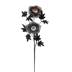 Ramo de Ramas Artificiales de Plástico de Estilo Gótico Creativo de 50 cm, Decoración de Ojos de Murciélago y Hojas de Arce para el Hogar, Fiesta de Halloween - Product Image 1