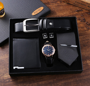 Set de Regalo Promocional al por Mayor: Cinturón, Cartera, Corbata + Reloj de Cuarzo con Esfera Grande para el Día del Padre y Regalos Corporativos - Product Image 4