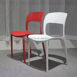 Chaise de salle à manger en plastique moderne empilable personnalisée en usine, colorée, pour salon, maison, café, restaurant - Product Image 3