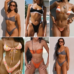 Ensemble de bikini imprimé taille haute de haute qualité, deux pièces, pour femme, collection 2026, vente chaude, expédition aléatoire - Product Image 5