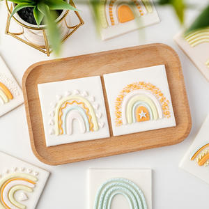 Emporte-pièces 3D personnalisés en plastique pour arche de <span class=keywords><strong>mariage</strong></span> arc-en-ciel 2026, <span class=keywords><strong>tampon</strong></span> d'embossage en acrylique pour pâte à sucre pour la pâtisserie - Product Image 3