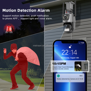 批发8MP 4k户外防水无线WiFi网络IP PTZ摄像机ICSee双镜头闭路电视WiFi家庭安全摄像机 - Product Image 5